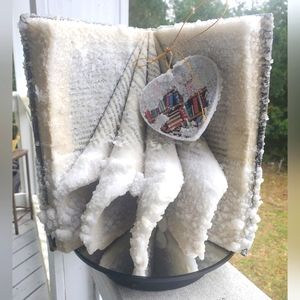 😀 HAND CRAFTED Crystalized altered book 'His Word in my Heart' sculpture